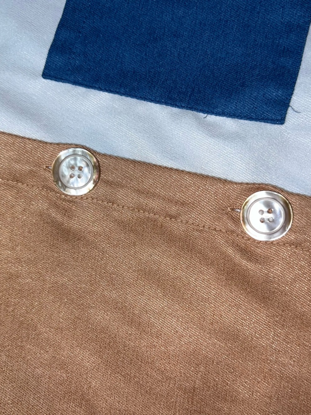 SHEIN White and Navy Colorblock Shacket - Picture 5 of 6
